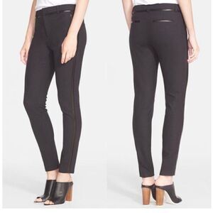 Revolve Vince Charcoal Gray Black Tuxedo Stripe slim straight skinny Pants